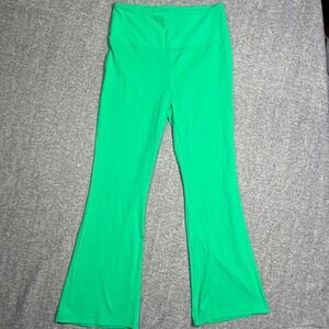 Lululemon Groove Supper High Rise Flare Pants Green Yoga Athleisure Size 14